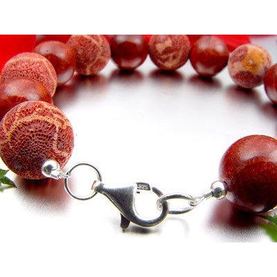 Armband aus Schaumkoralle 925 Silber