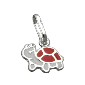 Anhänger Schildkröte rot 925 Sterling Silber Kinder klein & fein Silberanhänger Anhänger Schildkröte rot 925 Sterling Silber Kinder klein & fein Silberanhänger