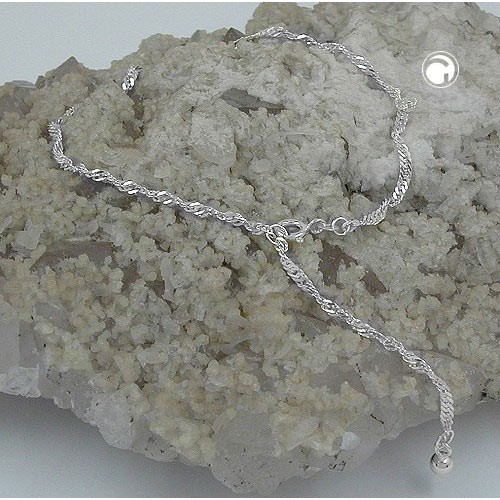 Singapur Fußkette aus 925 Silber 23-25cm