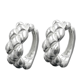 Creolen Creole Ohrringe 15x6mm 925 Silber teilmatt Ohrschmuck Damen
