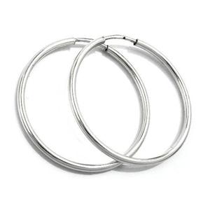 Creolen 32mm Ohrringe Ohrschmuck rund glänzend 925 Sterlingsilber Damen