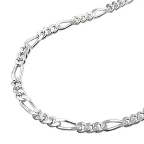 2,7mm Armband Armkette Figaro Panzer aus 925 Silber 21cm Unisex Armschmuck