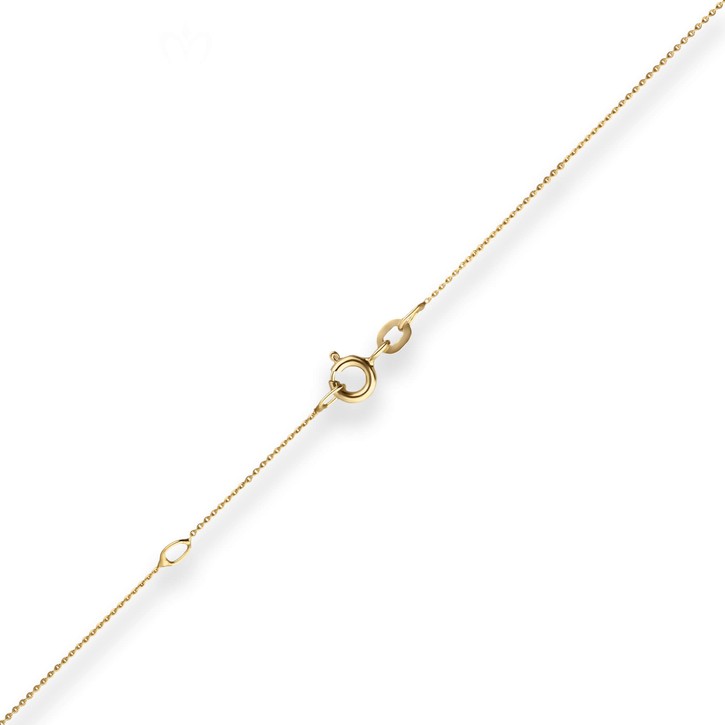 0.8mm Ankerkette flach aus 333 Gelbgold 42cm mit Zwischenöse