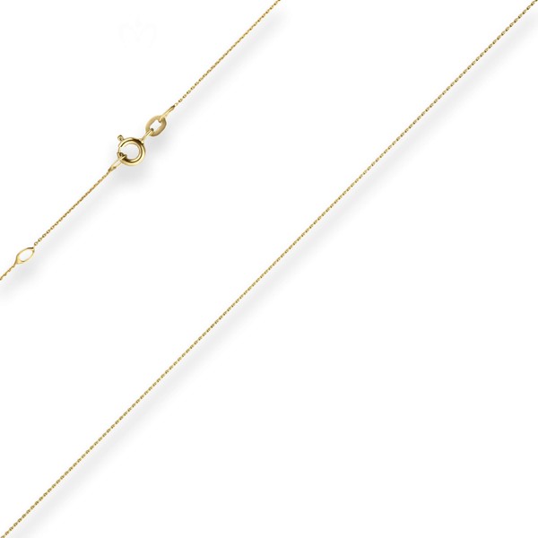 0.8mm Ankerkette flach aus 333 Gelbgold 42cm mit Zwischenöse