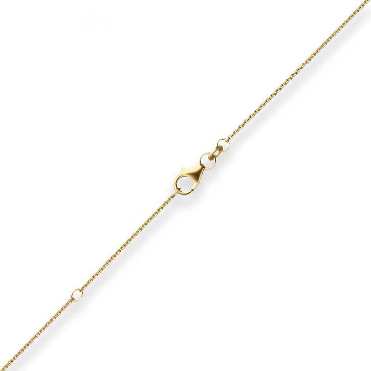 1.2mm Ankerkette flach aus 333 Gelbgold 45cm mit Zwischenöse