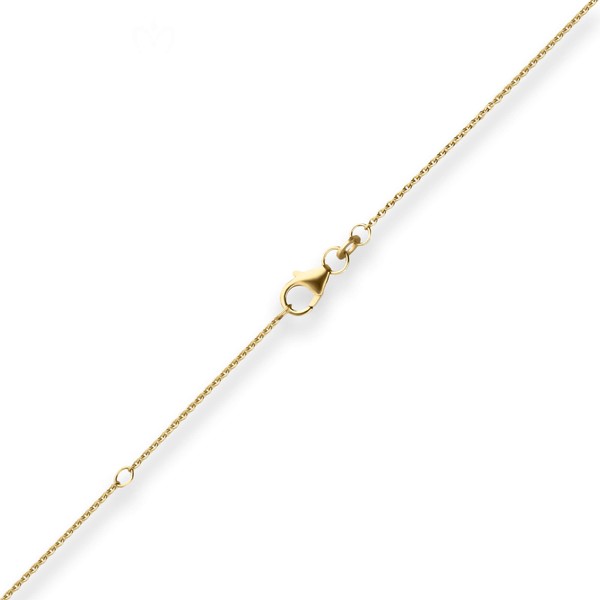 1.2mm Ankerkette flach aus 333 Gelbgold 45cm mit Zwischenöse