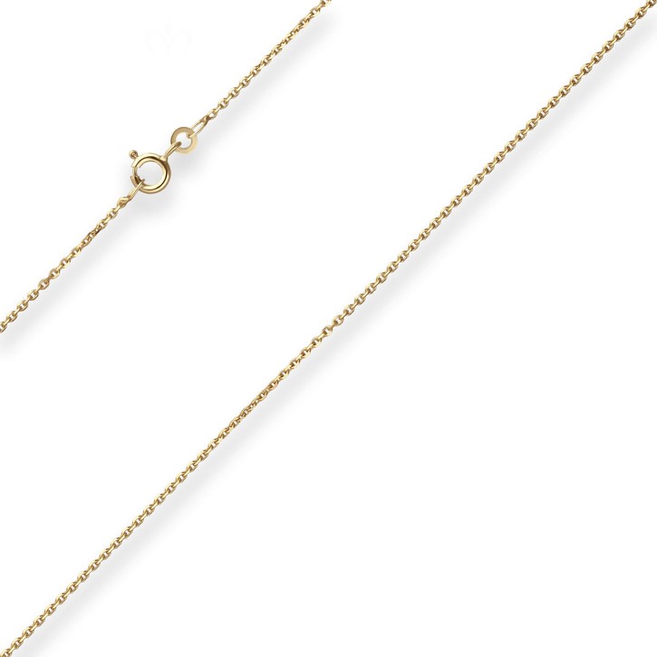 1.3mm Ankerkette diamantiert aus 333 Gelbgold 45cm
