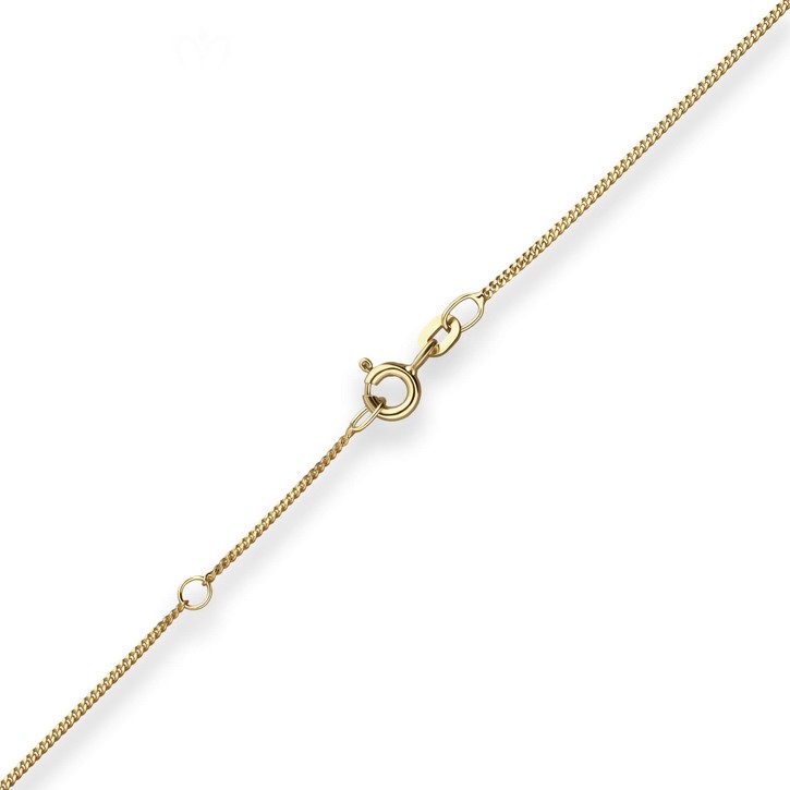 1.1mm Panzerkette aus 333 Gelbgold 38cm mit Zwischenöse