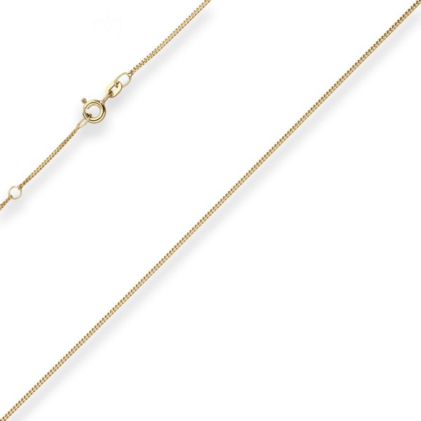 1.1mm Panzerkette aus 333 Gelbgold 38cm mit Zwischenöse