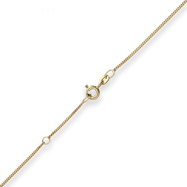 1.1mm Panzerkette aus 333 Gelbgold 38cm mit Zwischenöse