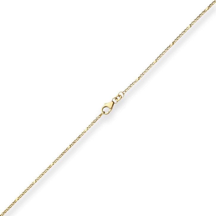 1.5mm Panzerstegkette aus 333 Gelbgold 45cm