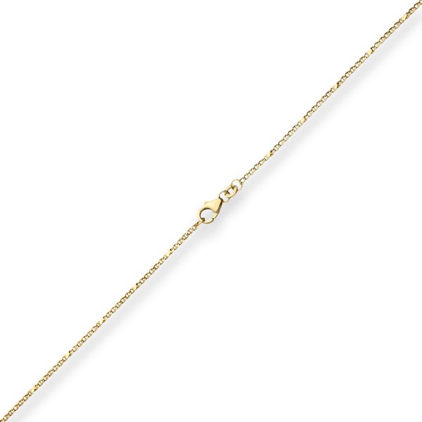 1.5mm Panzerstegkette aus 333 Gelbgold 60cm