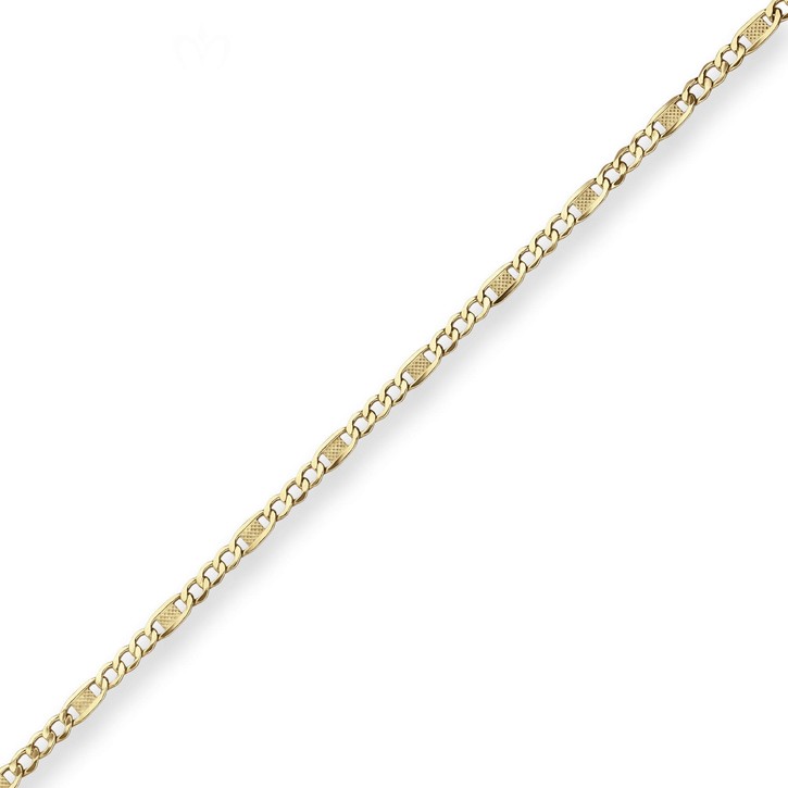3.8mm Fantasiekette aus 333 Gelbgold 45cm