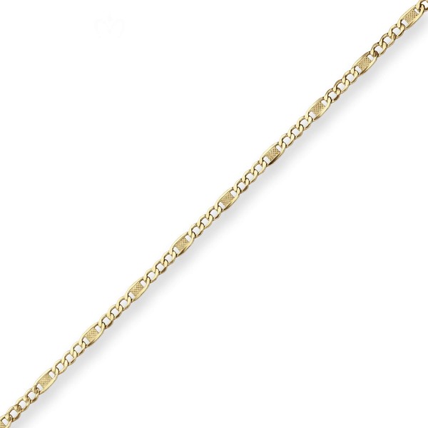 3.8mm Fantasiekette aus 333 Gelbgold 45cm