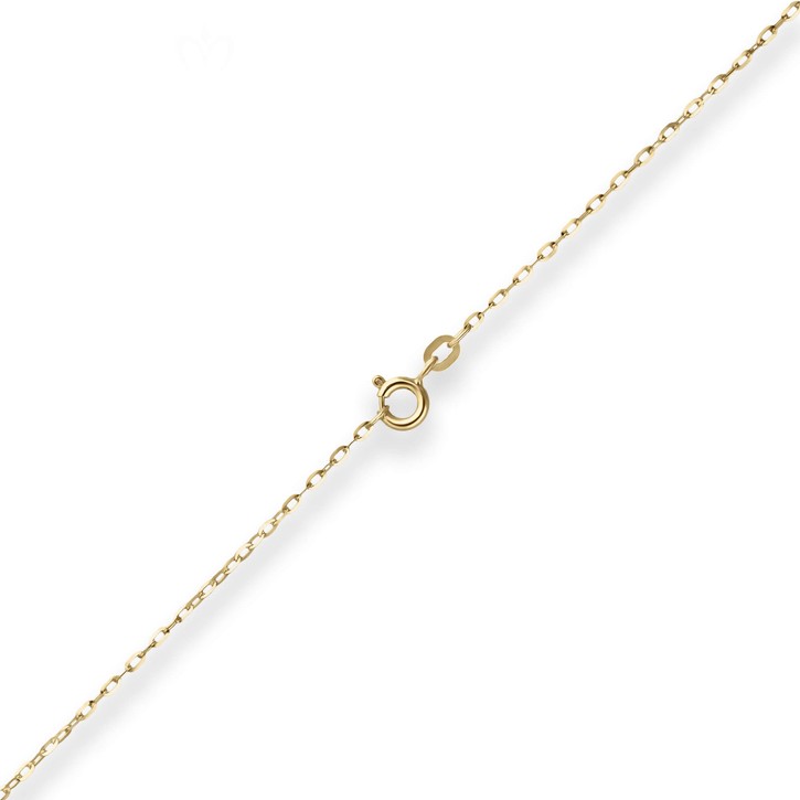 1.3mm Ankerkette flach aus 333 Gelbgold 45cm