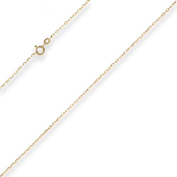 1.3mm Ankerkette flach aus 333 Gelbgold 45cm