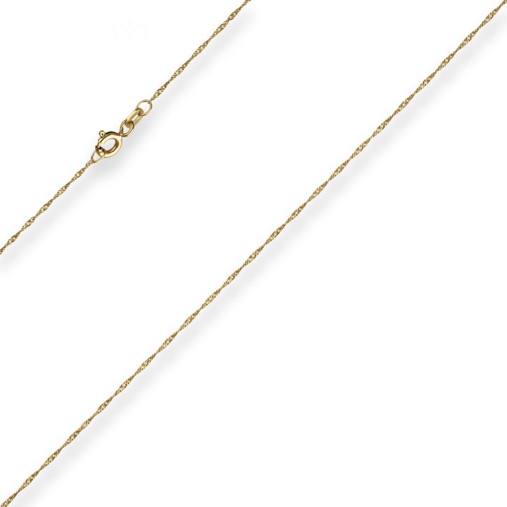 1mm Singapurkette aus 333 Gelbgold 50cm