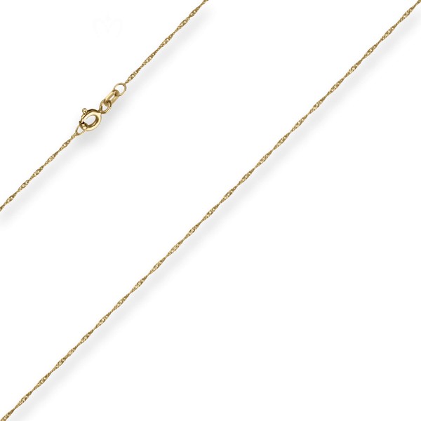 1mm Singapurkette aus 333 Gelbgold 50cm