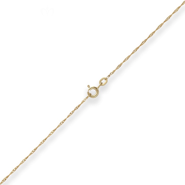 1.2mm Singapurkette aus 333 Gelbgold 50cm