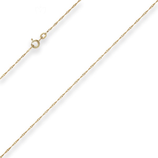 1.2mm Singapurkette aus 333 Gelbgold 50cm
