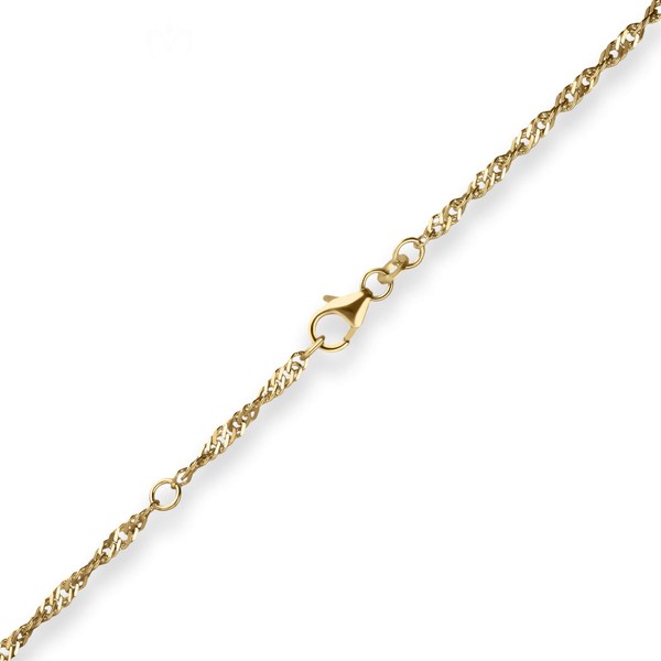 2.4mm Singapurkette Fusskette aus 333 Gelbgold 25cm