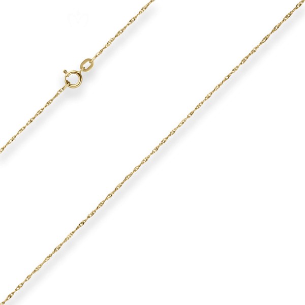 1mm Singapurkette aus 333 Gelbgold 42cm