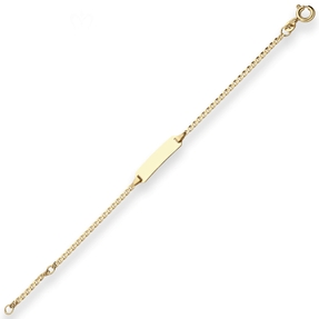 Id-Armband Panzerstegkette Goldarmband Armschmuck aus 333 Gold Gelbgold 14cm