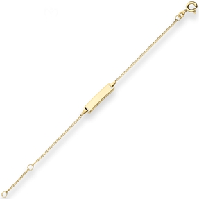 1,4mm Id-Armband Panzerkette Goldarmband Armschmuck aus 333 Gold Gelbgold 14cm
