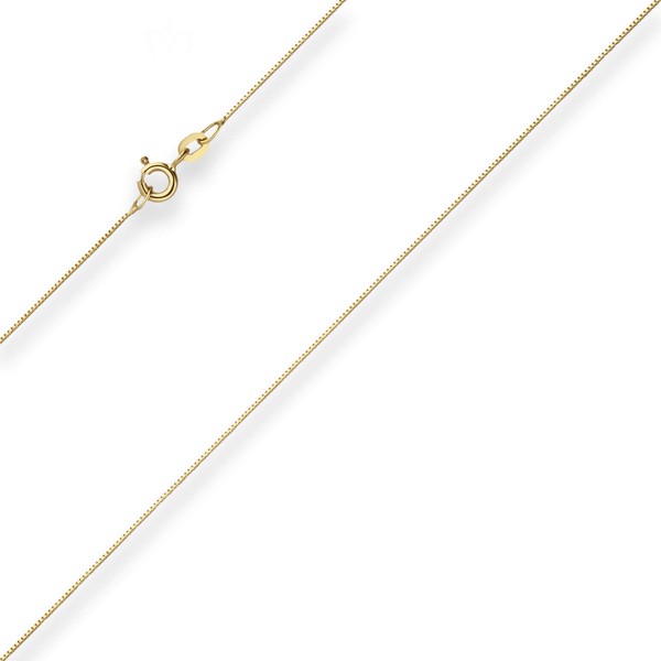 0.6mm Veneziakette aus 333 Gelbgold 38cm