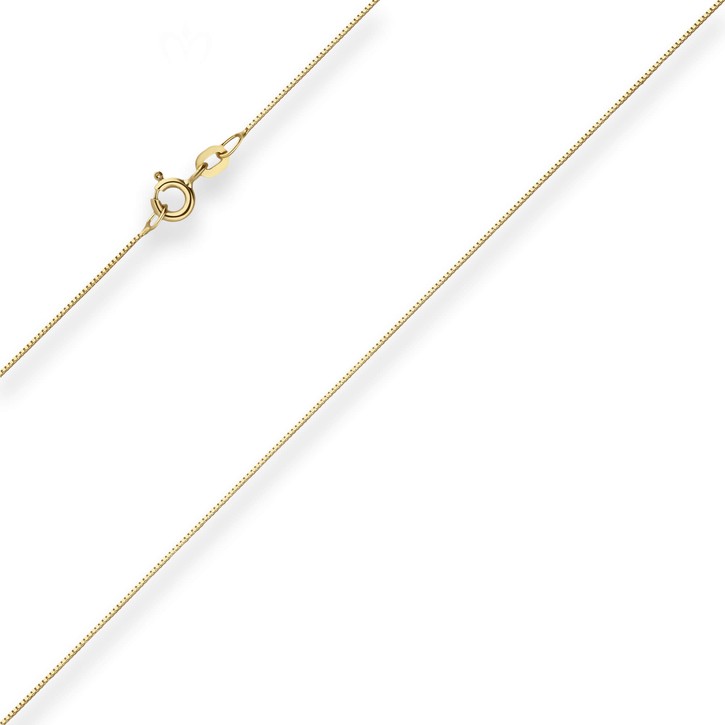 0.6mm Veneziakette aus 333 Gelbgold 42cm
