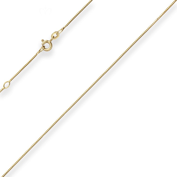 0.7mm Veneziakette aus 333 Gelbgold 38cm mit Zwischenöse