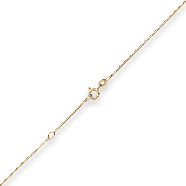 0.7mm Veneziakette aus 333 Gelbgold 38cm mit Zwischenöse