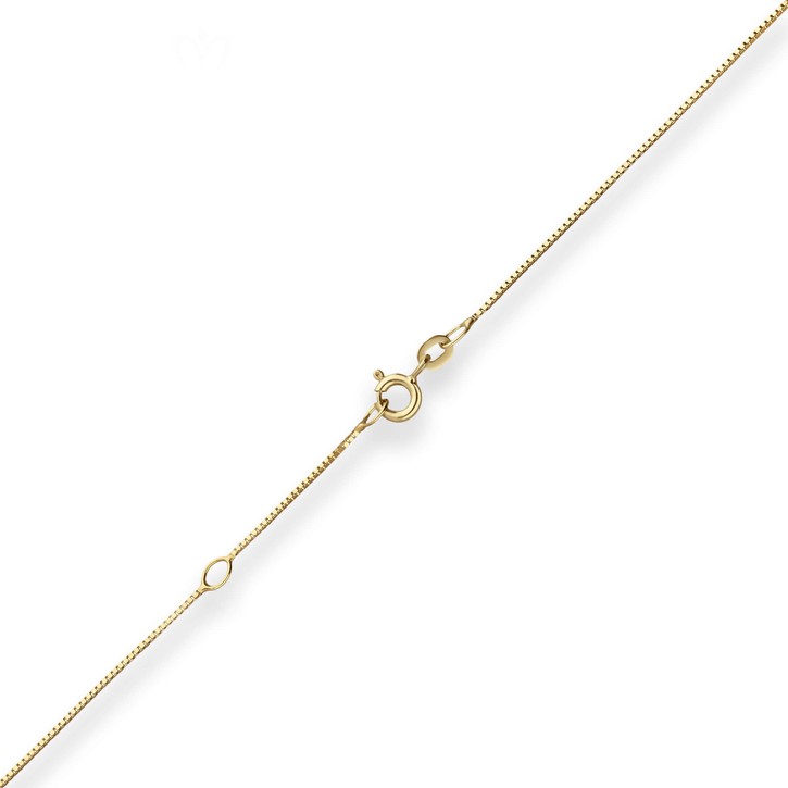 0.7mm Veneziakette aus 333 Gelbgold 42cm mit Zwischenöse