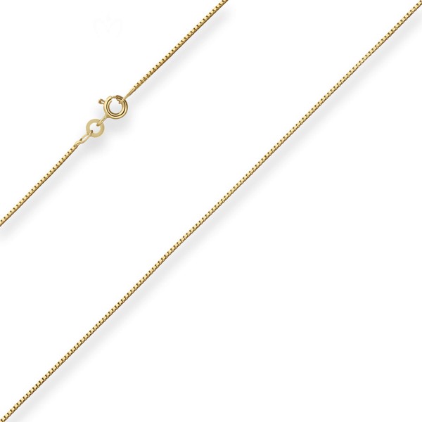 0.8mm Veneziakette aus 333 Gelbgold 45cm