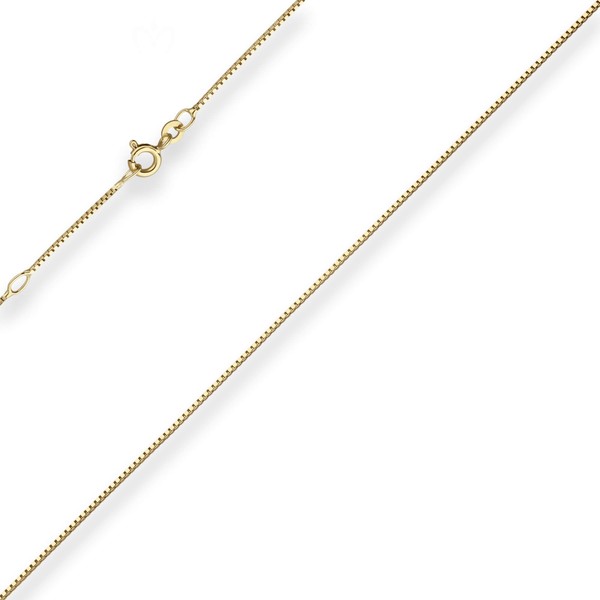 0.9mm Veneziakette aus 333 Gelbgold 42cm mit Zwischenöse