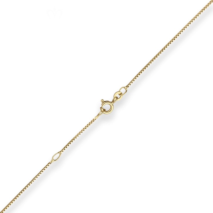 0.9mm Veneziakette aus 333 Gelbgold 45cm mit Zwischenöse