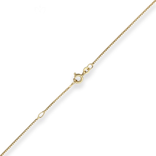 0.9mm Veneziakette aus 333 Gelbgold 45cm mit Zwischenöse
