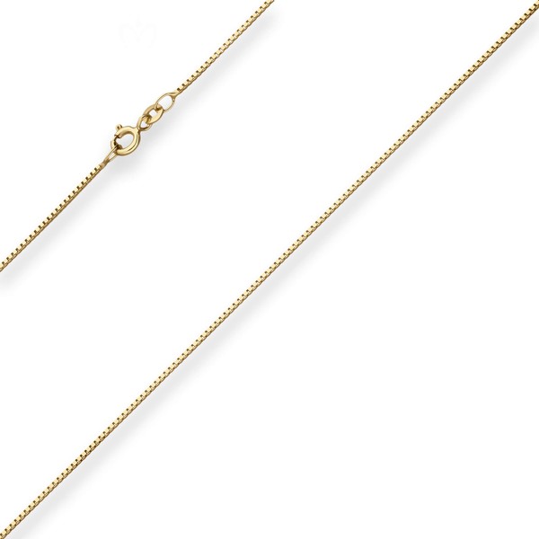 0.9mm Veneziakette aus 333 Gelbgold 38cm