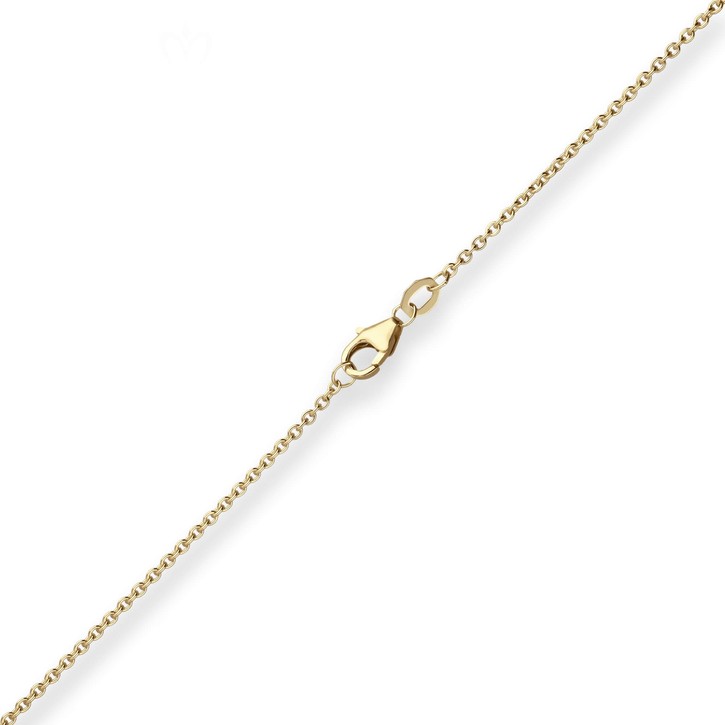 1.7mm Ankerkette flach aus 375 Gelbgold 38cm