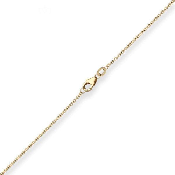 1.7mm Ankerkette flach aus 375 Gelbgold 50cm