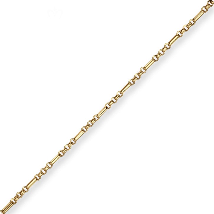 3.4mm Fantasiekette aus 375 Gelbgold 45cm