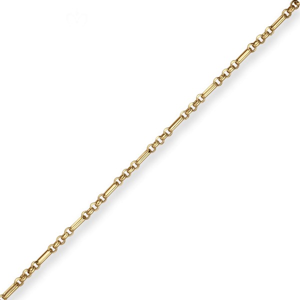 3.4mm Fantasiekette aus 375 Gelbgold 45cm