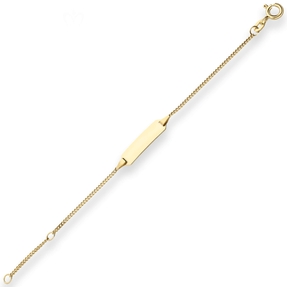 1,4mm Id-Armband Panzerkette Goldarmband Armschmuck aus 375 Gold Gelbgold 13cm