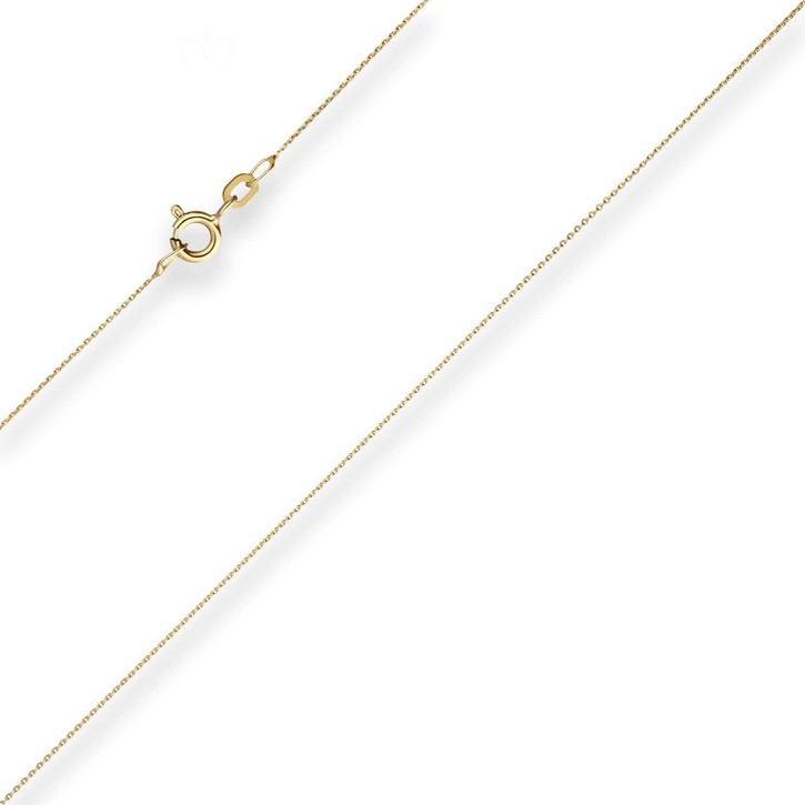 0.8mm Ankerkette flach aus 585 Gelbgold 36cm