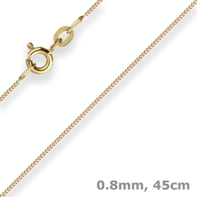 0,8mm Panzerkette Goldkette Collier Halskette aus 585 Gold Gelbgold 45cm 0,8mm Panzerkette Goldkette Collier Halskette aus 585 Gold Gelbgold 45cm