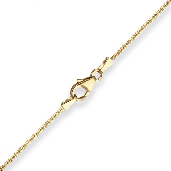 1.4mm Armband Criss-cross-Kette aus 585 Gelbgold 19cm