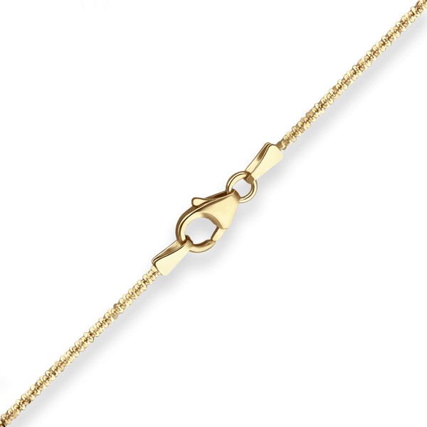 1.4mm Armband Criss-cross-Kette aus 585 Gelbgold 19cm