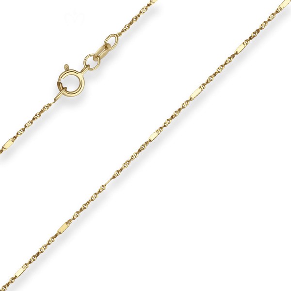 1mm Fantasiekette aus 585 Gelbgold 40cm