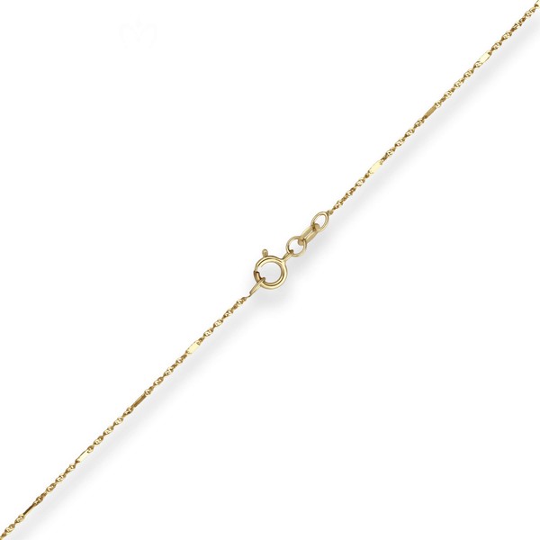 1mm Fantasiekette aus 585 Gelbgold 42cm