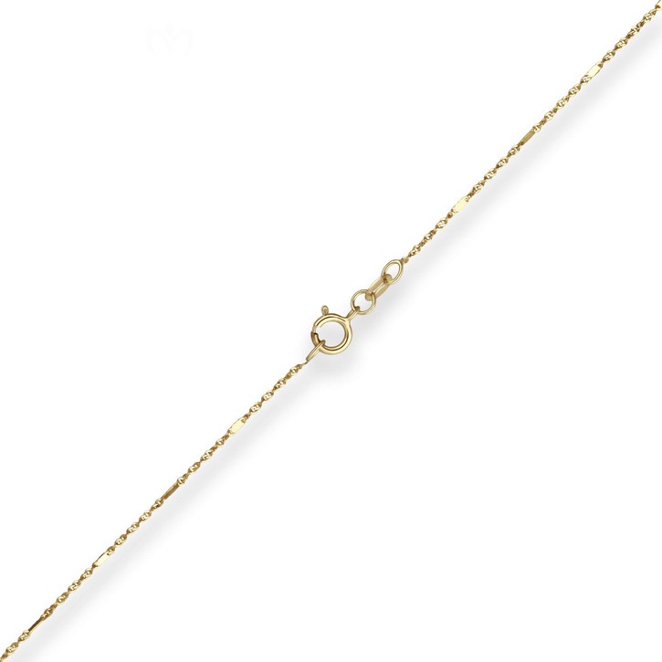 1mm Fantasiekette aus 585 Gelbgold 46cm